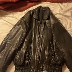 REAL LAMB LEATHER JACKET BLACK SIZE L AND/OR XL NEVER BURNS EVEN IN FIRE